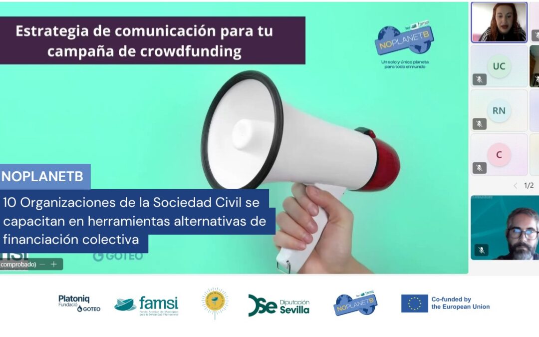 10 Organizaciones de la Sociedad Civil se capacitan en herramientas alternativas de financiación colectiva con el proyecto NOPLANETB