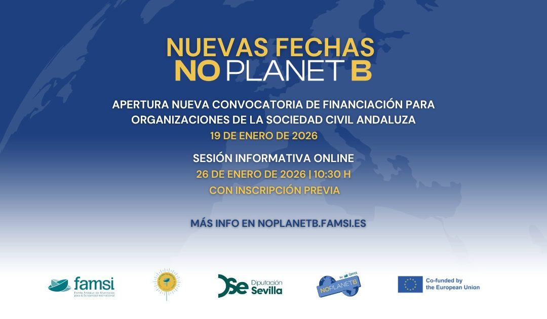 El proyecto NOPLANETB lanza la quinta y última convocatoria de financiación a Organizaciones de la Sociedad Civil andaluzas