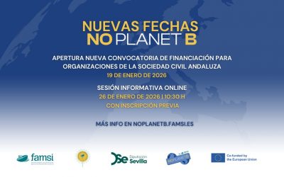 El proyecto NOPLANETB lanza la quinta y última convocatoria de financiación a Organizaciones de la Sociedad Civil andaluzas